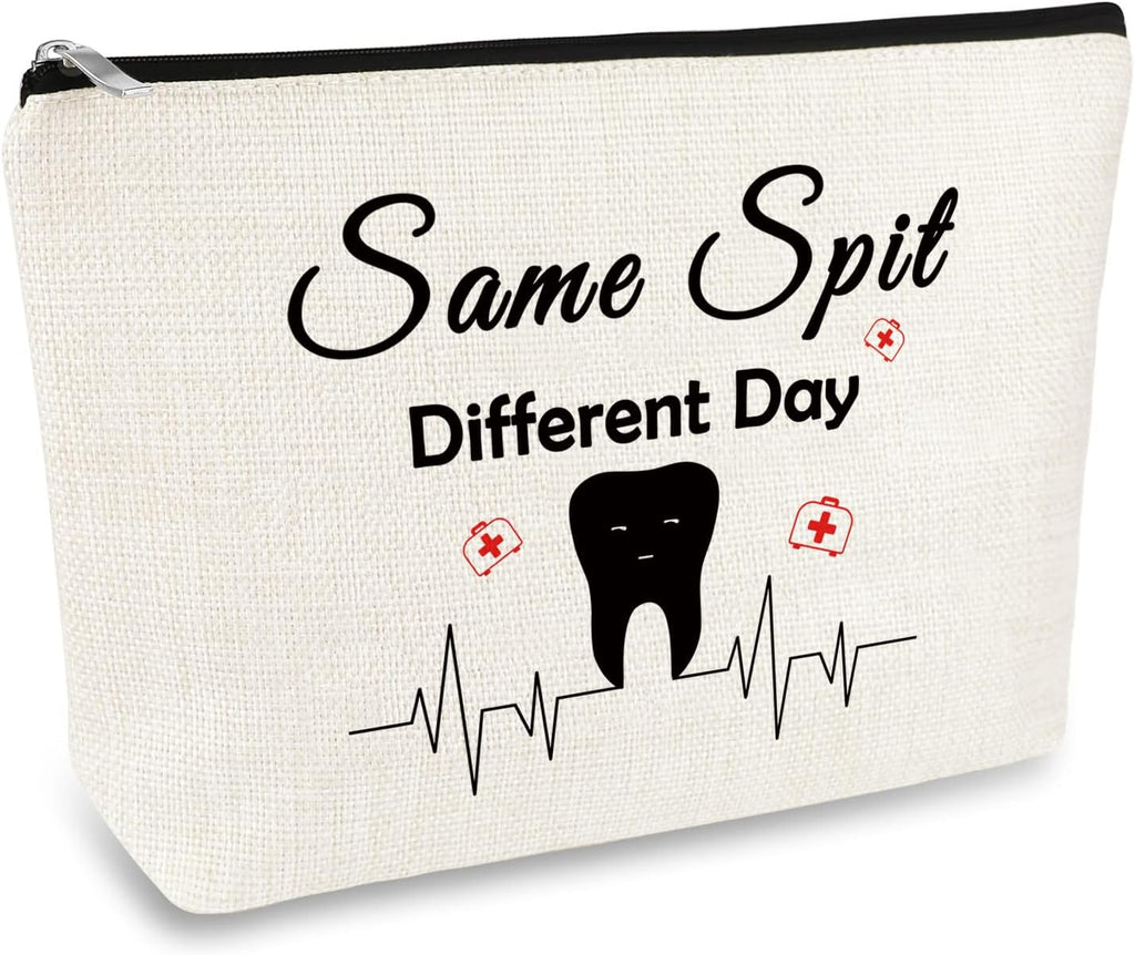 Funny Dentist Gift Makeup Bag for Women Dental Hygienist Future Dentist Gift Dental Student Graduation Gifts Cosmetics Bag Appreciation Christmas Birthday Gifts for Dentists Assistant