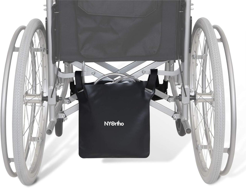 NYOrtho Urinary Drain Bag Holder – Vinyl Privacy Cover for Foley, Catheter or Urine Bags – Hook & Loop Closure, Water-Resistant, Easy to Clean – Straps for Wheelchair or Bed – 10.5x11.25 in – 1 Unit