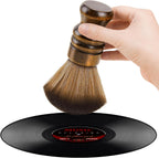 NiHome Vinyl Record Cleaning Brush, Anti-Static Soft LP Record Cleaner, Vinyl Dust Remover Brush with Ultra-Fine Fiber Bristles, Safe for Vinyl LP CD Album Care, Retro Design with Beech Wood Handle