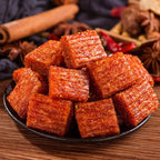 Spicy Noodle Web Celebrity latiao Snacks ,Big Spicy Piece Nostalgia Spicy，Convenient Fast Food，Gluten, Casual Snacks，Handmade Spicy Strips ，Chinese snacks (Spicy Cubes,1 bag)