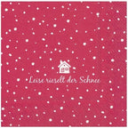 IHR 20 Luxury Christmas Paper Luncheon Napkins- Leise Rieselt Der Schnee (Red)