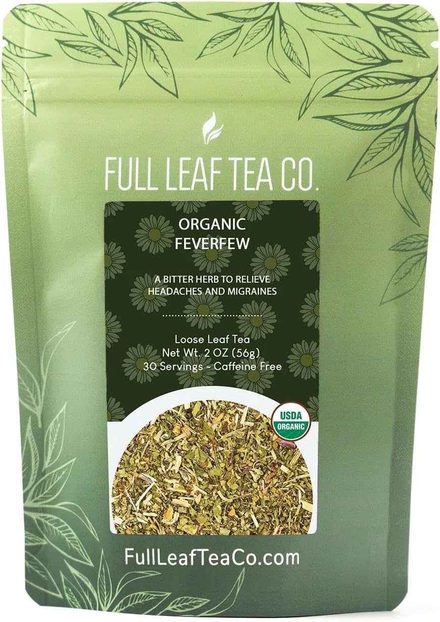Organic Feverfew - 2 oz Bag (Approx. 30 Servings) | Full Leaf Tea Company