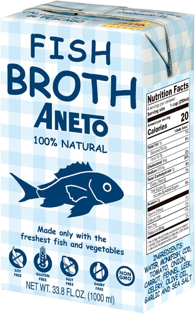 Aneto Fish Broth, 36 Ounce (Pack of 12)