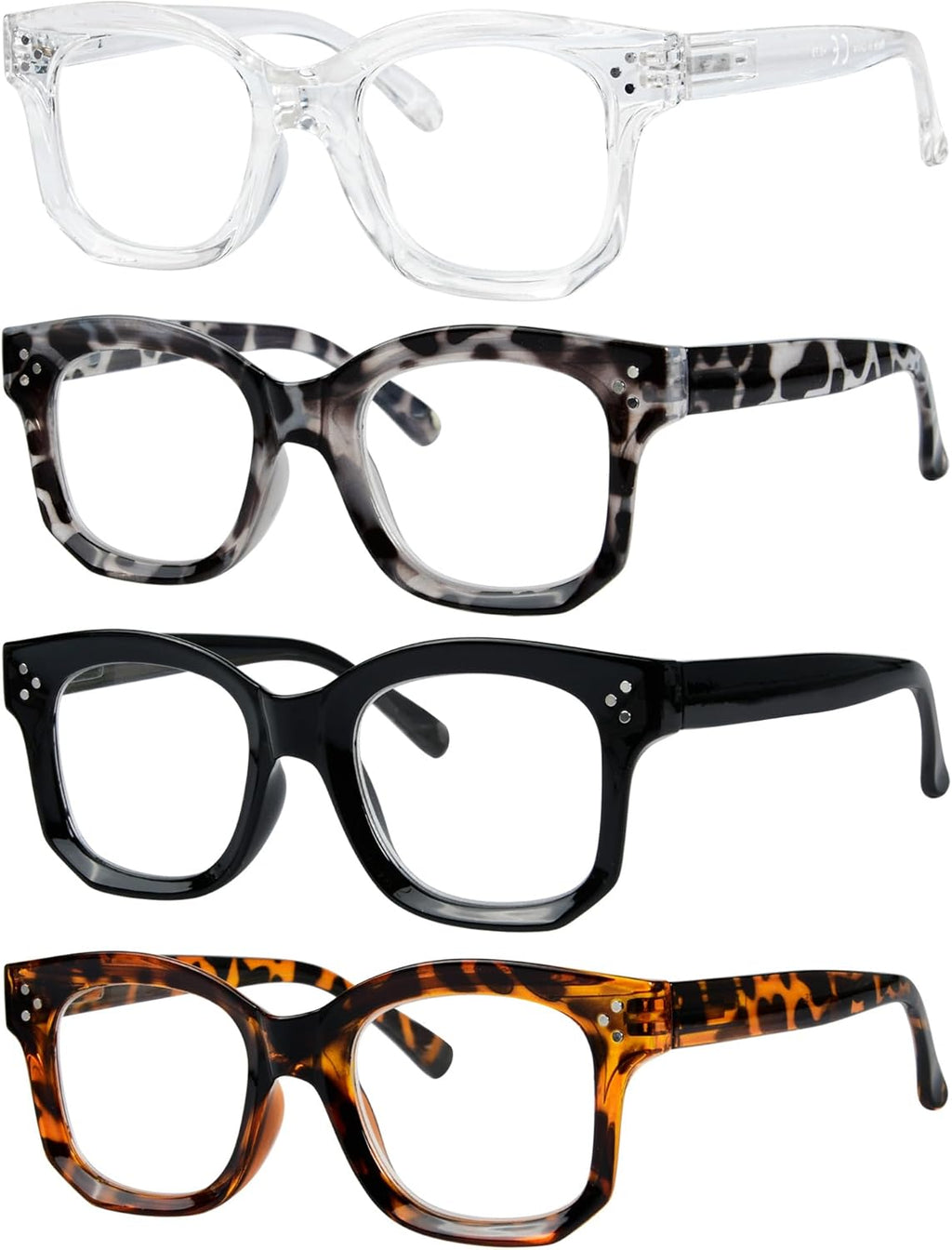 Eyekepper 4 Packing Vintage Reading Glasses for Women Reading - Design Ladies Readers +3.00