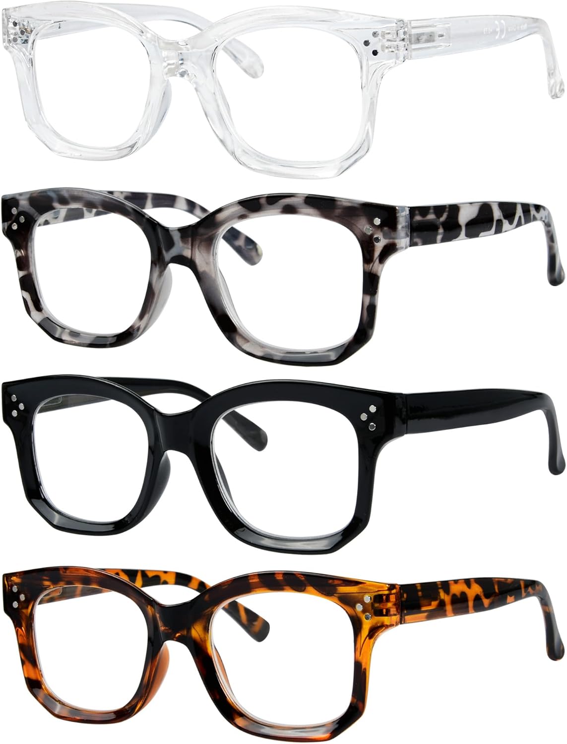Eyekepper 4 Packing Vintage Reading Glasses for Women Reading - Design Ladies Readers,+2.75
