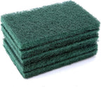 Akozon 5pcsset Industrial Scouring Pads, Abrasive Scourer, Heavy Duty Finishing & Cleaning Sponge Pads (Green)