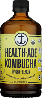 Health Ade, Kombucha Ginger Lemon Organic, 16 Fl Oz