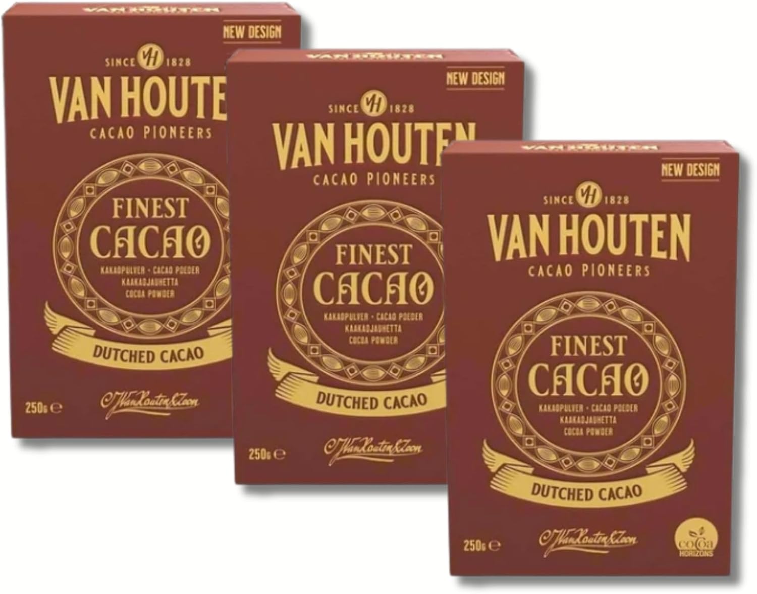 Van Houten Dutched Cocoa 8.8 Ounce Box (Pack of 3)