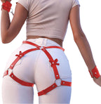 BAQOEYII Punk Leather Thigh Harness,Punk Waist Chain Belt for women's and girls' jewelry belt body chains for Halloween