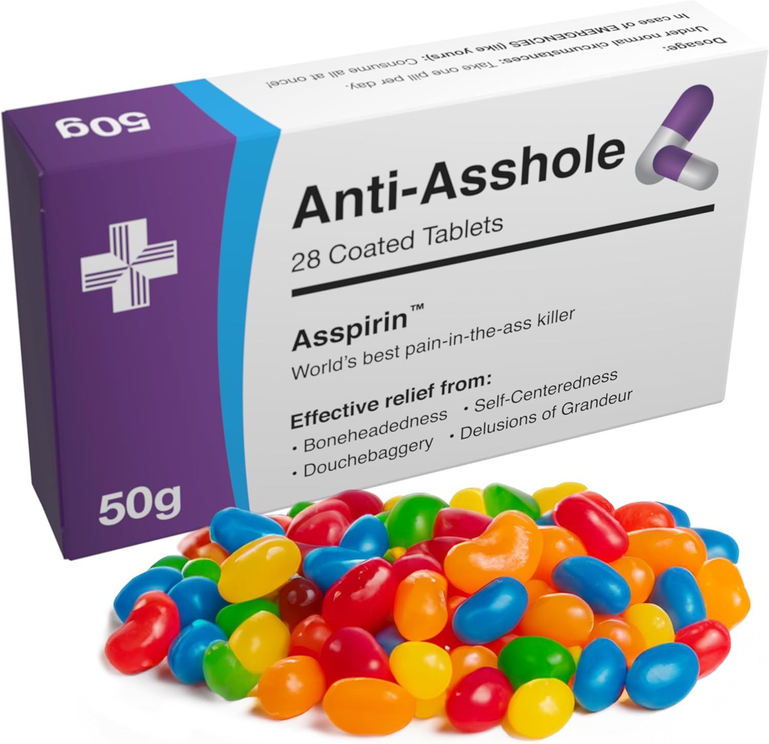 Joke Pill Box Candy - Funny Gift for Men & Women - Hilarious Gag Gifts for Adults, Boyfriend, Coworker, Best Friend – Unique Men’s Gifts, Novelty Prank, White Elephant Gift, Pranks for Adults