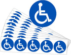Disabled Wheelchair Symbol Labels | Handicap Signs Stickers 2 inch Round Convenient Decals for Handicapped Parking 60 pcs