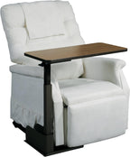 Drive Medical Deluxe Seat Lift Chair Overbed Table, Walnut