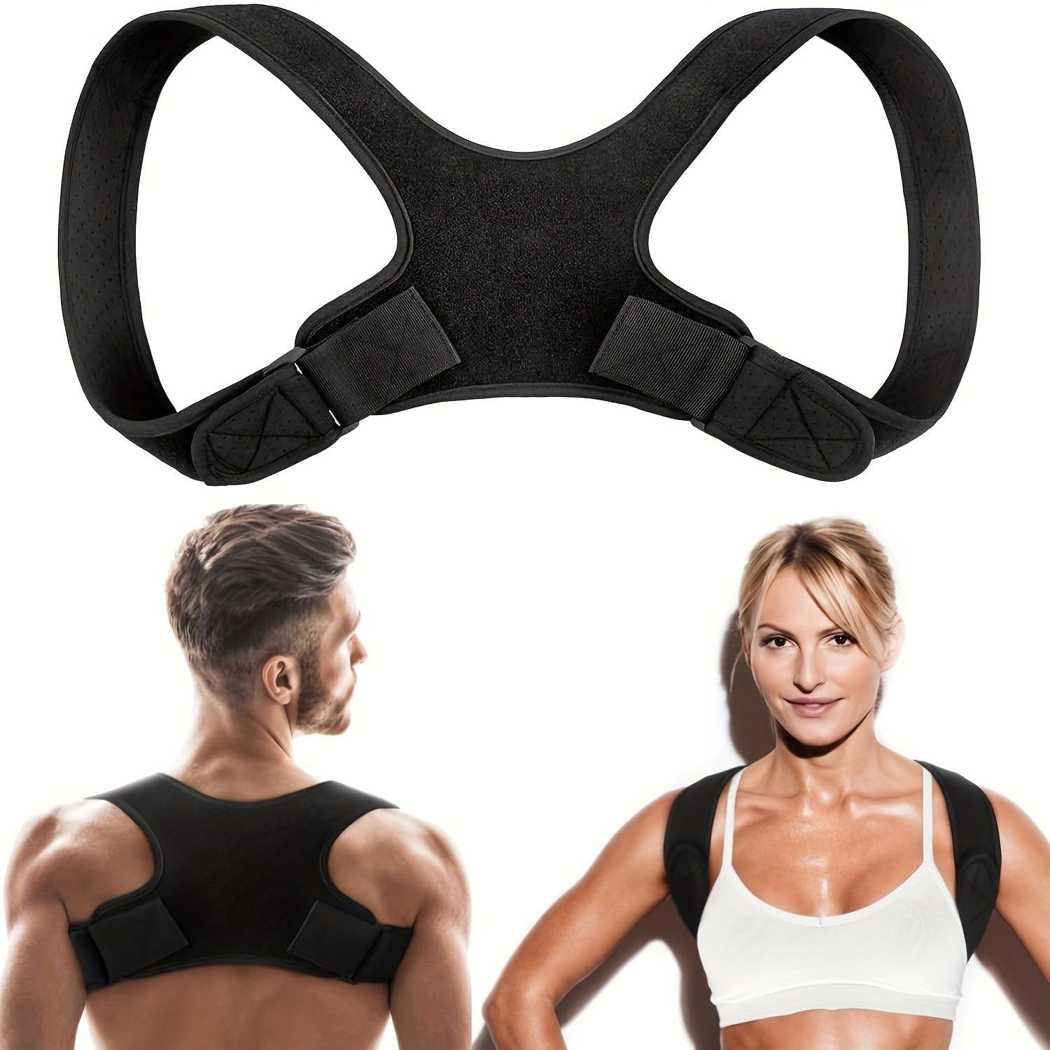 Adjustable Posture Corrector Back Brace for Women & Men - Grade Spinal with Upper/Lower Body Alignment, Posture Improvement, Daily & Gym Use, Comfort Fit (Hand Wash Only)