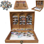 Abnaok Anxiety Bookshelf Get Rid of Your Anxiety, Stress-Relief Booksshelf Organizer Miniature Book Matchbox Display Cabinet, Creative Ornaments, Decorative Shelf for Home/Office Desk