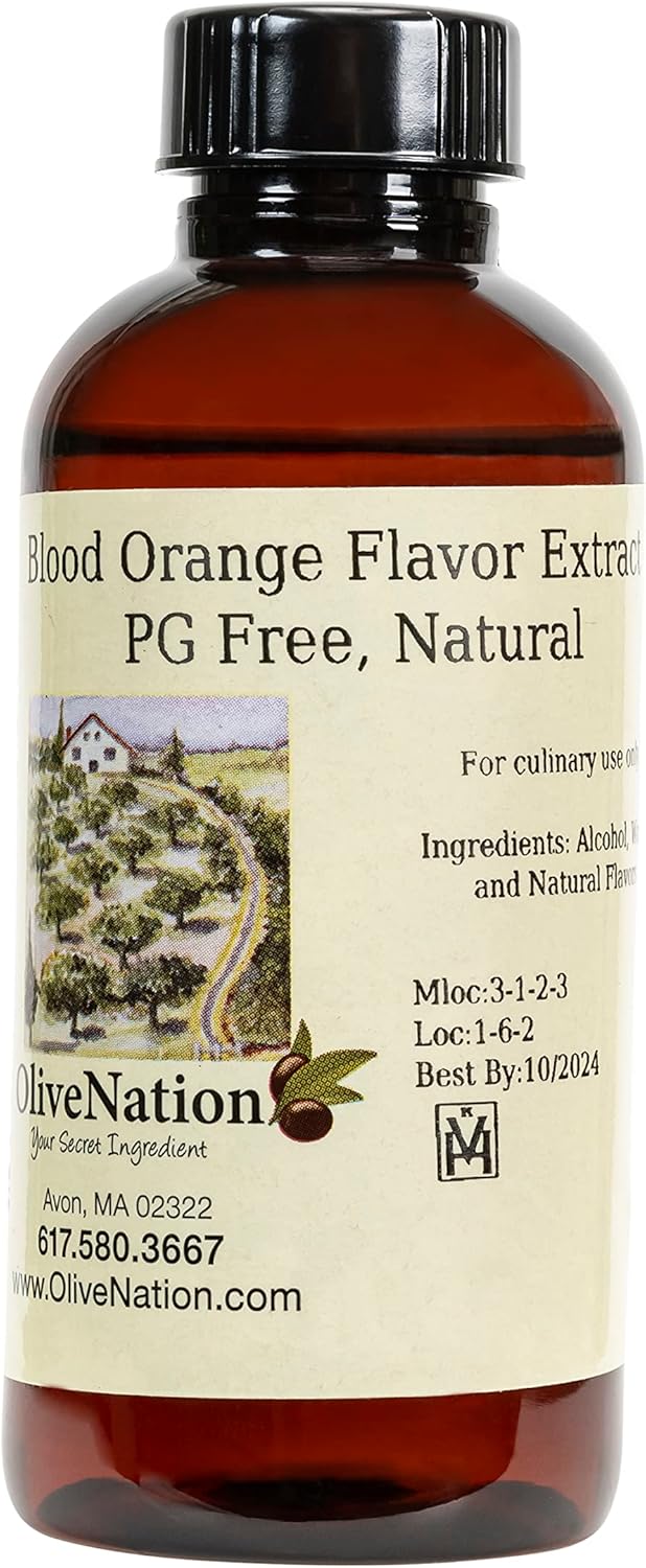 Clear Blood Orange Flavor - Rich Citrus Flavoring for Baked Goods - Beverages - Non-GMO - Gluten Free - Kosher - Vegan - 8 ounces