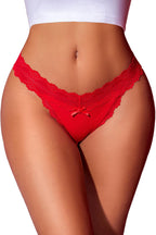 Avidlove Women's Underwear Lace Waist Thongs Ribbed Sexy T Back Panties