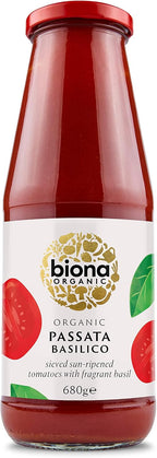 Biona Organic Passata with Basil 680g - 2 Pack
