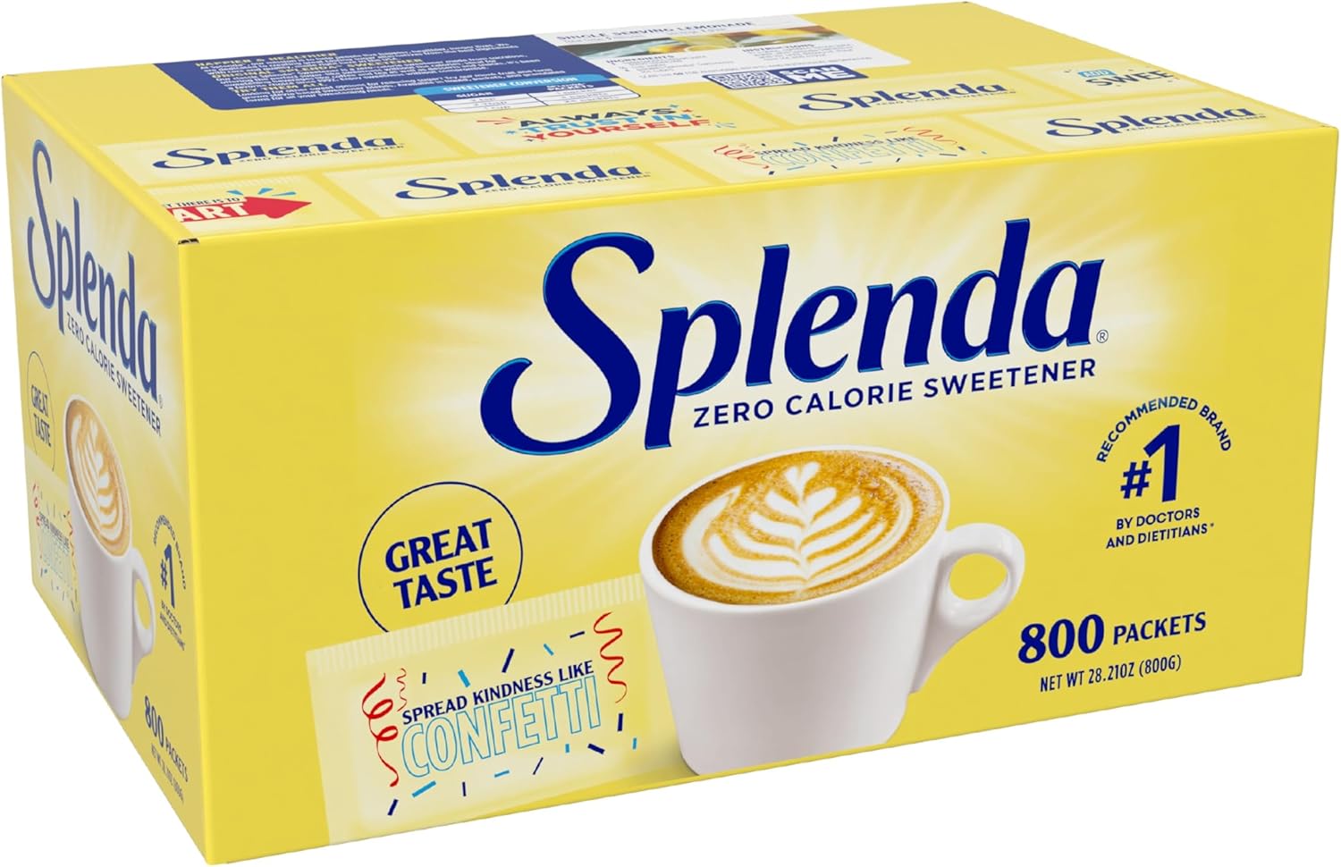SPLENDA Zero Calorie Sweetener Value Pack, 800 Count Packets