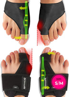 Effective Corrector for Women and Men | Relief Kit, Straighten Toes, and Correct Alignment | Cushion Sleeves | Feet Support - Small/Medium