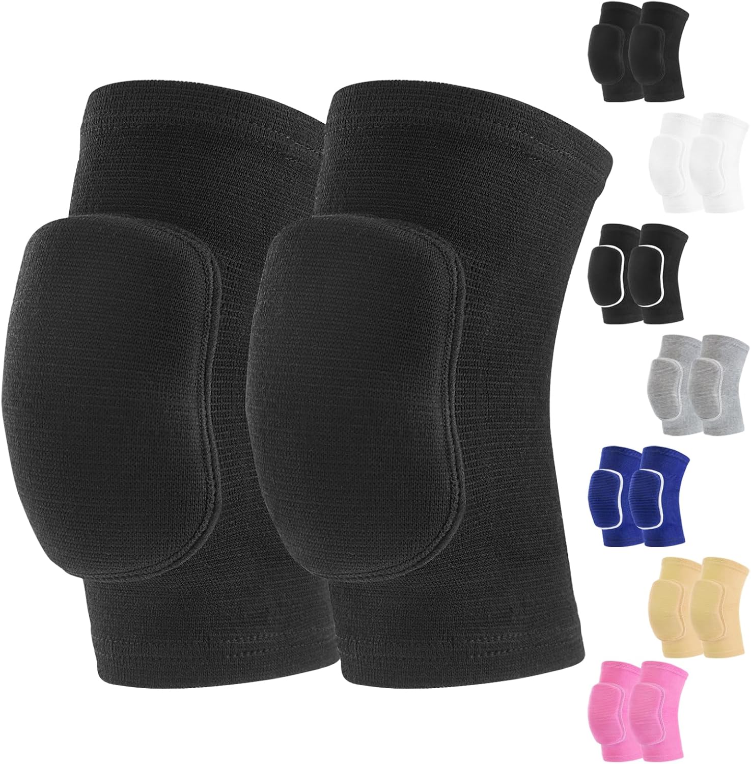 HISFFOG Volleyball Knee Pads for Dancers, Soft Breathable Knee Pads for Men Women Younth Girls Kids Knees Protective, Knee Braces for Volleyball Football Dance Yoga Wrestling Running Cycling