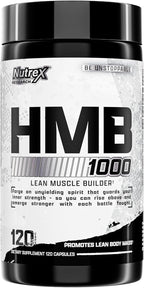 Nutrex Research HMB 1000 MG | Supports Muscle Recovery, Reduce Skeletal Muscle Damage, Increased Strength, Prevent Muscle Loss | 120 Capsules