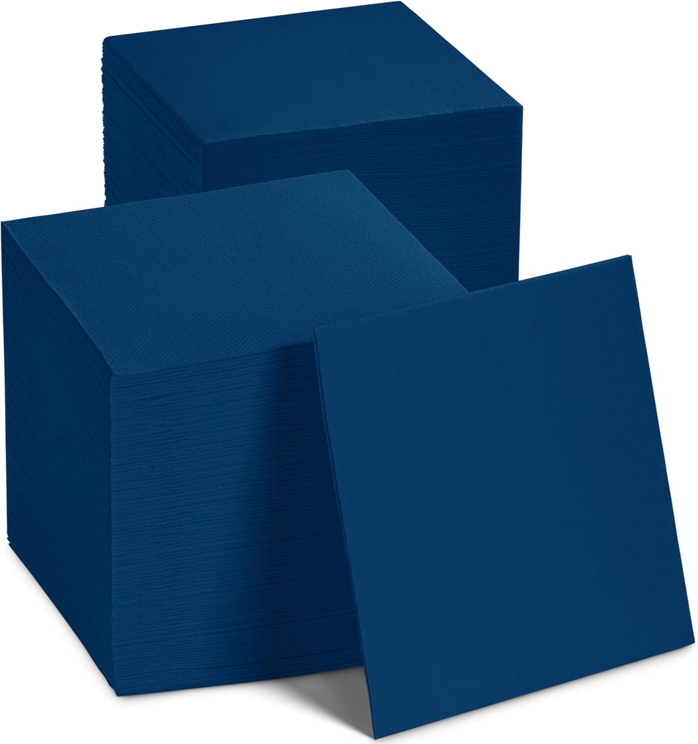Disposable Luncheon Napkins Blue Paper, [200 Pack] 15" x 15" 2-Ply Quilted Blue Napkins For Weddings, Reception, Dinners, Party Or Event