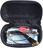 Mens Womens Folding Reading Travel +4.50 Glasses w Case 16 Strengths Available