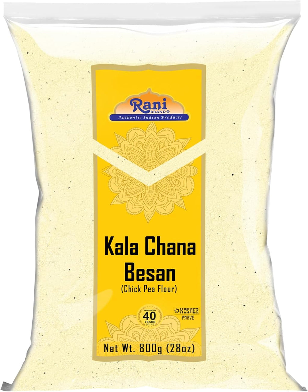Rani Kala Chana Besan (Chick Peas Flour) 28oz (1.75lbs) 800g ~ All Natural | Vegan | Gluten Friendly | NON-GMO | Kosher | Indian Origin