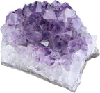 Amogeeli Natural Amethyst Crystal Geode Cluster Specimen for Home Decor, Mineral Raw Stone for Collection