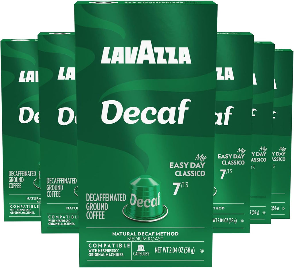 Lavazza Decaf Aluminum Capsules Compatible with Nespresso* Original Machines, Medium Roast (60 Capsules)
