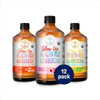 Health-Ade Kombucha Tea Organic Drink, Fermented Tea with Living Probiotics, Detoxifying Acids, Supports Gut Health, Non-GMO, Vegan, Gluten Free, 12 Pack (16 Fl Oz Bottles), Glow Up Variety Pack