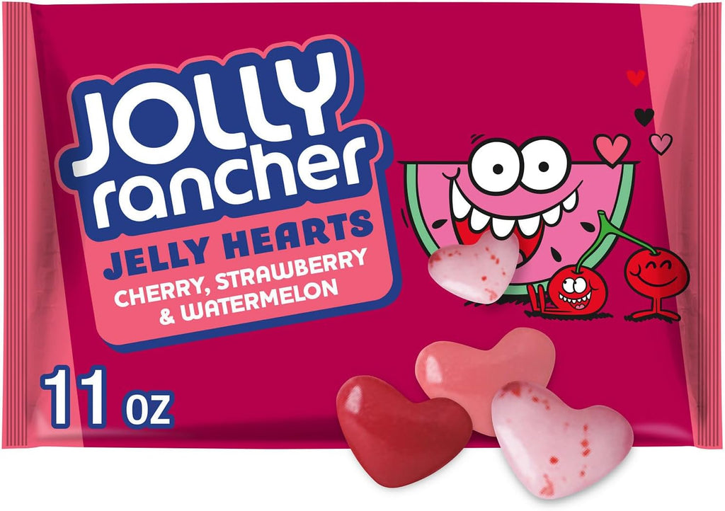 JOLLY RANCHER Assorted Fruit Flavored Jelly Hearts, Valentine's Candy Bag, 11 oz