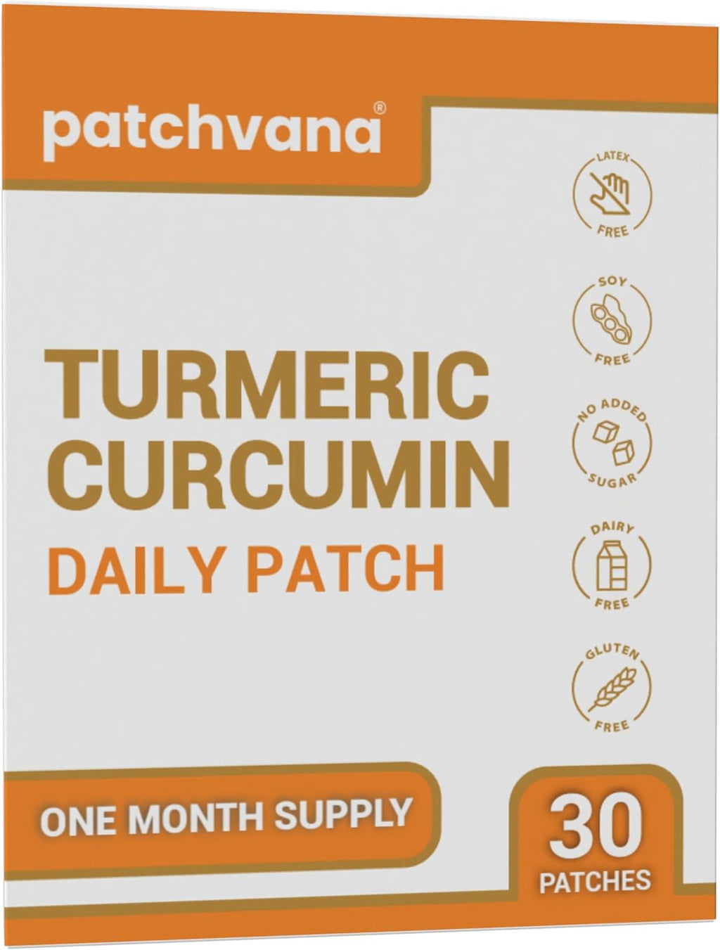 Turmeric Curcumin Patch for Women & Men, 1 Month Supply, 30 Patches