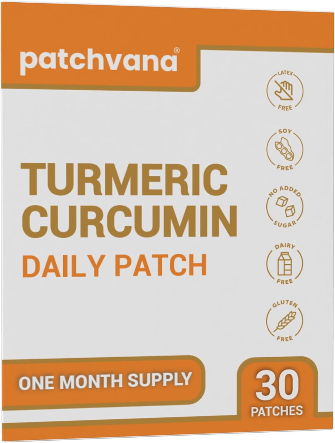 Turmeric Curcumin Patch for Women & Men, 1 Month Supply, 30 Patches