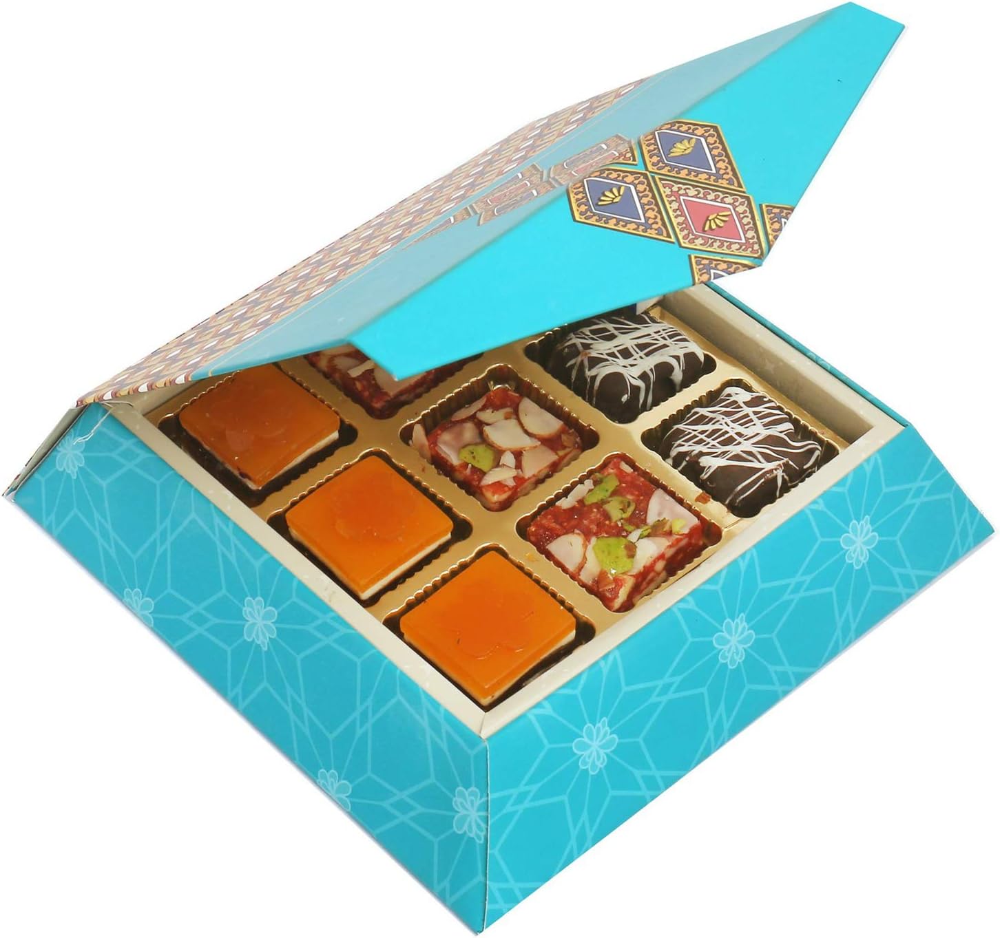 Ghasitaram Gifts Diwali Gifts Diwali Sweet - 9 pcs Ghasitaram Special Bites SQ Box