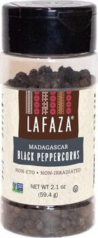 Lafaza Premium Madagascar Whole Black Peppercorns, 2.1oz