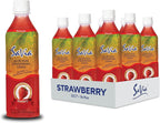 Savia - Strawberry Aloe Vera Drink, Quality Aloe-Based Beverage, Made with Real Aloe Pulp & Natural, Delicious & Refreshing, Vegetarian, Gluten-Free, Fat-Free (16.9oz, 12-Pack)