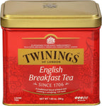 Twinings English Breakfast Loose Tea Tin, 7.05 Ounce Tin (Pack of 1), Smooth, Flavourful, Robust Black Tea Leaves, Caffeinated, Enjoy Hot or Iced