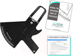 Skinfold Caliper with Body Fat Software and Multilingual Manual (Black)