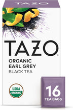 TAZO Organic Earl Grey Tea Bags, Black tea with Caffeine, 16 Total Tea Bags