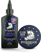 Bossman Jelly Beard Oil for Men & Beard Balm for Men Combo - Royal Oud Scent