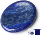 Thumb Worry Stone Lapis Lazuli Stone Crystal Natural Healing Crystals Oval Tiny Stress Relief Gifts Small Trinkets Fidget Palm Meditation Accessories Anxiety Relief Items for Women Men