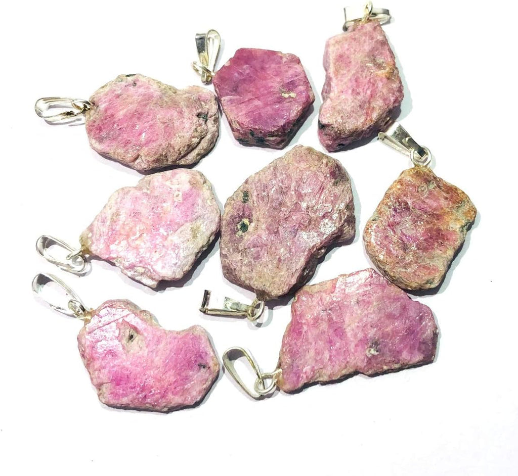 Ruby Single Pendant Crystal Healing Fashion Jewelry Gift Wellness Peace Power Metaphysical Gemstone Positive Energy Health Wealth Handcrafted Accessory