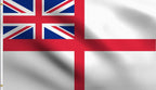 DMSE British Navy Royal Ensign White Historical Flag 2X3 Ft Foot 100% Polyester 100D Flag UV Resistant (2' X 3' Ft Foot)