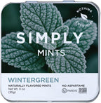SIMPLY MINTS Natural Wintergreen Breath Mints, 6 Pack (180 Pieces), Made With Real Wintergreen Oil | Aspartame-Free, Sorbitol-Free, Xylitol-Free, Vegan, Kosher, Non-GMO