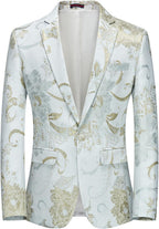 Rogers & Morris Blazer for Men Casual Slim fit Suit Jacket Dress Party Floral Men's Sport Coat Chaqueta de Traje para Hombre