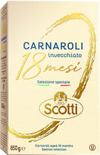 Aged Carnaroli Rice for 18 months, Risoto Rice, 100% Italian, 850 gram Chef Selection, Recipe Included For Easy Preparation, Gluten Free, Non-GMO, Vacuumed Packed, Riso Scotti