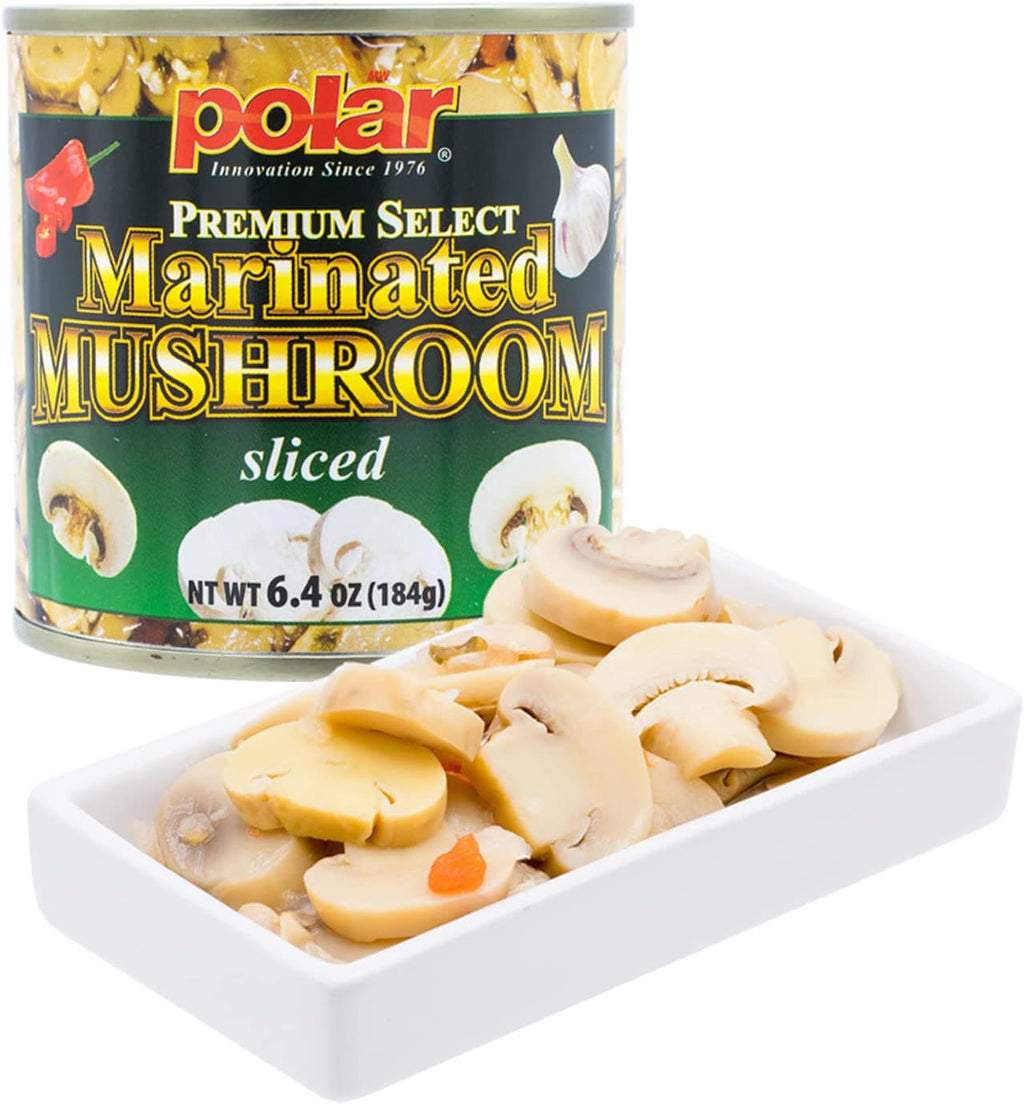 MW Polar Premium Select Sliced Marinated Mushrooms 6.4oz (Pack of 1)