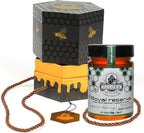 Ellora Farms Organic Honey, Wild Thyme Raw Honey, Greek Unfiltered, Preservative and Additive Free, Paris and Dubai Gold Awards Winner, Gift Pack with Dipper - 450 g