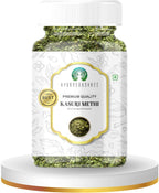 AYURVEDASHREE Fenugreek Leaves Dried (Kasoori Methi) 25gm PET Jar ~ All Natural | Vegan | NON-GMO | Indian Origin | Dried Herb For Cooking | Kasuri Methi.